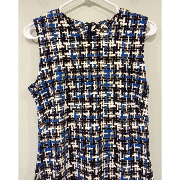 J. McLaughlin Sleeveless Houndstooth Plaid Print Dress Size Small - Picture 2 of 6